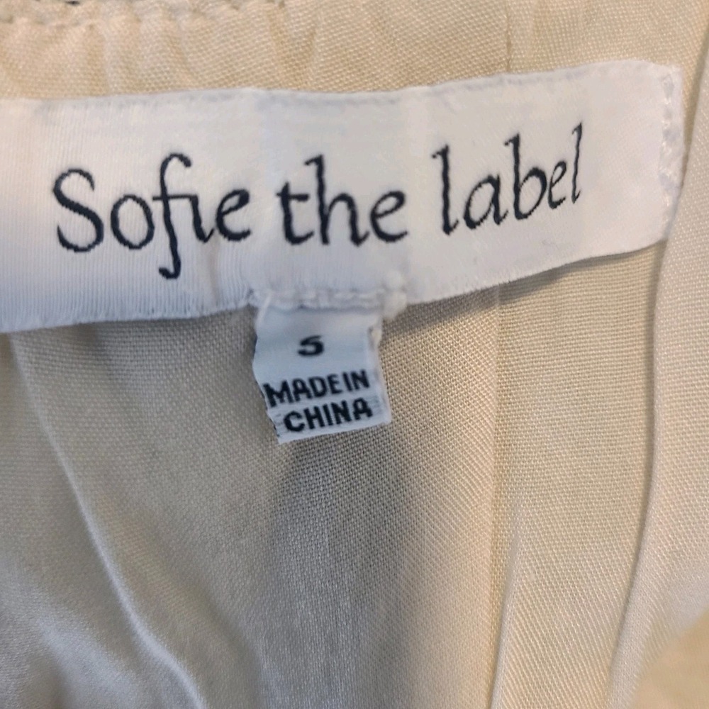 SOFIA The‎ Label Women's Blue The Saratogian Floral Tiered Ruffle Dress Sz S - Picture 6 of 7